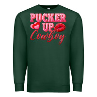 Sports Green pucker up cowboy Premium Sweatshirt - AdoDesignShop