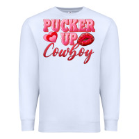 White pucker up cowboy Premium Sweatshirt - AdoDesignShop