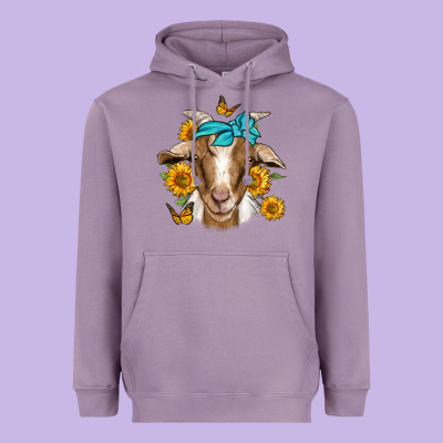 Sunflower Bandana Goat Heavyweight Hoodie Designed By Jasminsmagicworld
