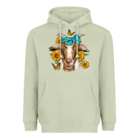 Matcha sunflower bandana goat Heavyweight Hoodie - Jasminsmagicworld