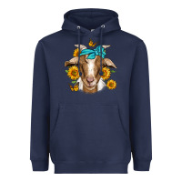 Navy sunflower bandana goat Heavyweight Hoodie - Jasminsmagicworld