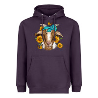 Plum sunflower bandana goat Heavyweight Hoodie - Jasminsmagicworld