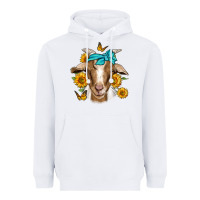 White sunflower bandana goat Heavyweight Hoodie - Jasminsmagicworld