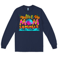 Navy hot mom summer Long Sleeve Tee - Zillion Design Studio