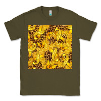 Army Green Childhood Cancer Butterfly Classic Tee - texasbilliewilder