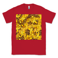 Red Childhood Cancer Butterfly Classic Tee - texasbilliewilder