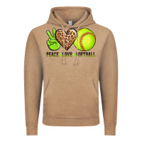 Vintage Coffee peace love softball Vintage Hoodie - AdoDesignShop