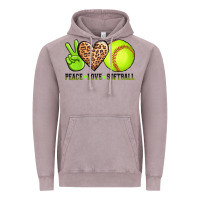 Vintage Zinc peace love softball Vintage Hoodie - AdoDesignShop