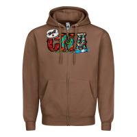 Chestnut cna Zipper Hoodie - CowhideDigitalArt