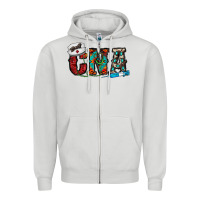Dove Grey cna Zipper Hoodie - CowhideDigitalArt