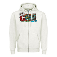 Oatmeal Heather cna Zipper Hoodie - CowhideDigitalArt