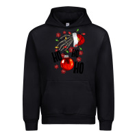 Black Ho ho ho skeleton Urban Hoodie - NancyCooperArtShop