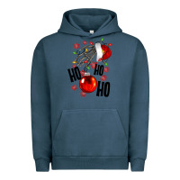 Pigment Midnight Navy Ho ho ho skeleton Urban Hoodie - NancyCooperArtShop