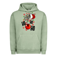 Pigment Oil Green Ho ho ho skeleton Urban Hoodie - NancyCooperArtShop