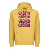 Antique Gold you are worthy you are beautiful Premium Hoodie - MaliasSmallBusiness