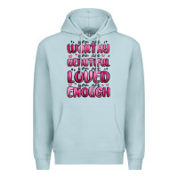 Blue Mist you are worthy you are beautiful Premium Hoodie - MaliasSmallBusiness