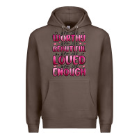 Coffee you are worthy you are beautiful Premium Hoodie - MaliasSmallBusiness