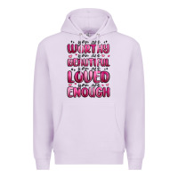 Lilac you are worthy you are beautiful Premium Hoodie - MaliasSmallBusiness
