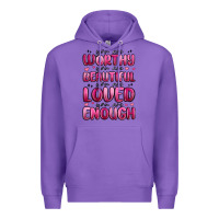 Purple you are worthy you are beautiful Premium Hoodie - MaliasSmallBusiness