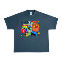 Midnight Navy my child is non verbal but his dad aint afro hand Urban Heavy Tee - RanaPortraitStore