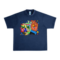 Navy my child is non verbal but his dad aint afro hand Urban Heavy Tee - RanaPortraitStore
