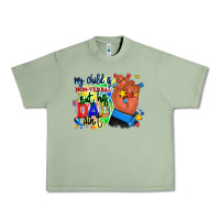 Oil Green my child is non verbal but his dad aint afro hand Urban Heavy Tee - RanaPortraitStore
