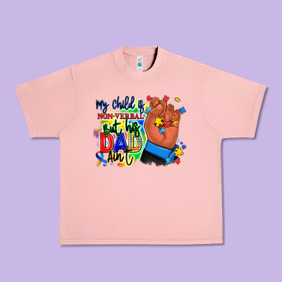 My Child Is Non Verbal But His Dad Aint Afro Hand Urban Heavy Tee Designed By Ranaportraitstore