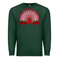 Sports Green valentine's day rainbow with roses Premium Sweatshirt - AdoDesignShop