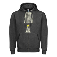 Charcoal Heather yellow highlighter pen fa element Zipper Hoodie - FaDigitalArtStudio
