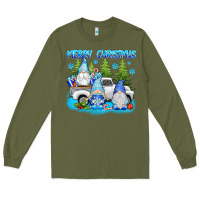 Army Green merry christmas gnomies Long Sleeve Tee - texasbilliewilder