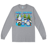 Heather Grey merry christmas gnomies Long Sleeve Tee - texasbilliewilder