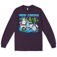 Plum merry christmas gnomies Long Sleeve Tee - texasbilliewilder