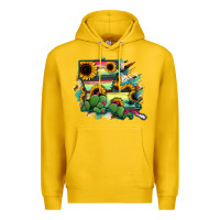 Lemon Louisiana Map Sunflower Cactus Serape Premium Hoodie - RanaPortraitStore