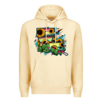 Pina Colada Louisiana Map Sunflower Cactus Serape Premium Hoodie - RanaPortraitStore