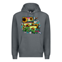 Rock Louisiana Map Sunflower Cactus Serape Premium Hoodie - RanaPortraitStore