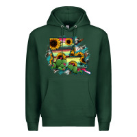 Sports Green Louisiana Map Sunflower Cactus Serape Premium Hoodie - RanaPortraitStore