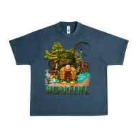 Midnight Navy lake life gnome Urban Heavy Tee - BarkalooDesign