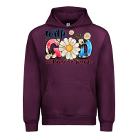 Mauve Wine With God All Things Are Possible Urban Hoodie - MaliasSmallBusiness