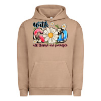 Pigment Burro With God All Things Are Possible Urban Hoodie - MaliasSmallBusiness