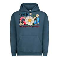Pigment Midnight Navy With God All Things Are Possible Urban Hoodie - MaliasSmallBusiness