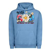 Pigment Pebble Blue With God All Things Are Possible Urban Hoodie - MaliasSmallBusiness