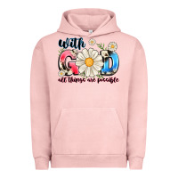 Pigment Salmon With God All Things Are Possible Urban Hoodie - MaliasSmallBusiness