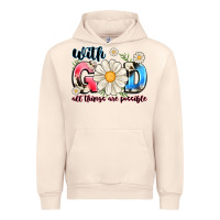 Sandshell With God All Things Are Possible Urban Hoodie - MaliasSmallBusiness