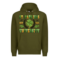 Army Green st. patricks university Premium Hoodie - MaliasSmallBusiness