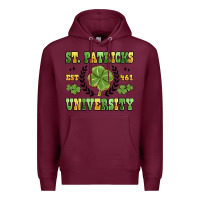 Burgundy st. patricks university Premium Hoodie - MaliasSmallBusiness