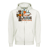 Oatmeal Heather fall for jesus he never leaves Zipper Hoodie - CowhideDigitalArt