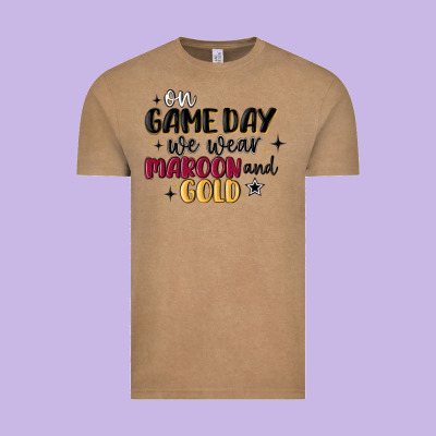 Vintage Tee on game day we wear maroon and gold