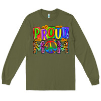 Army Green proud mom lgbt Long Sleeve Tee - Zillion Design Studio
