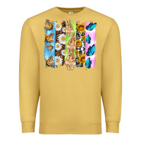 Antique Gold easter bunny butterfly daisy and sunflower with cowhide and  leopard b Premium Sweatshirt - Artiststas