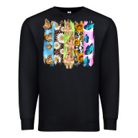 Black easter bunny butterfly daisy and sunflower with cowhide and  leopard b Premium Sweatshirt - Artiststas